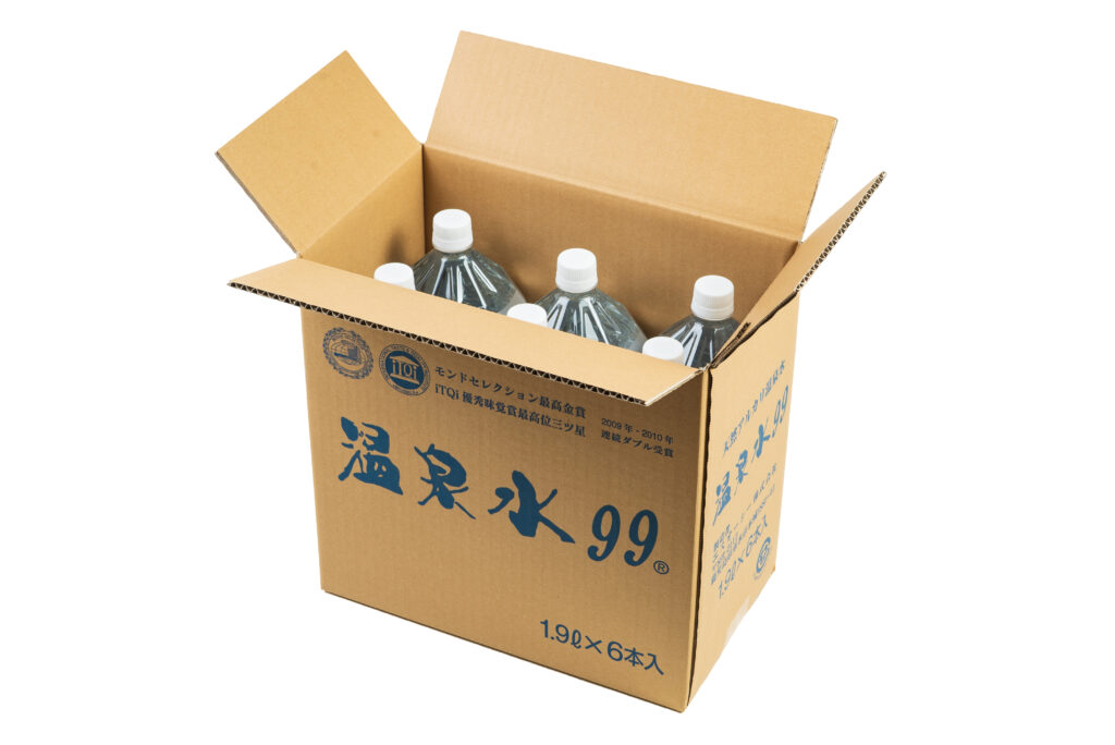 ONSENSUI 99 Japanese alkaline water 1.9L bottles 6-pack case for home and personal use