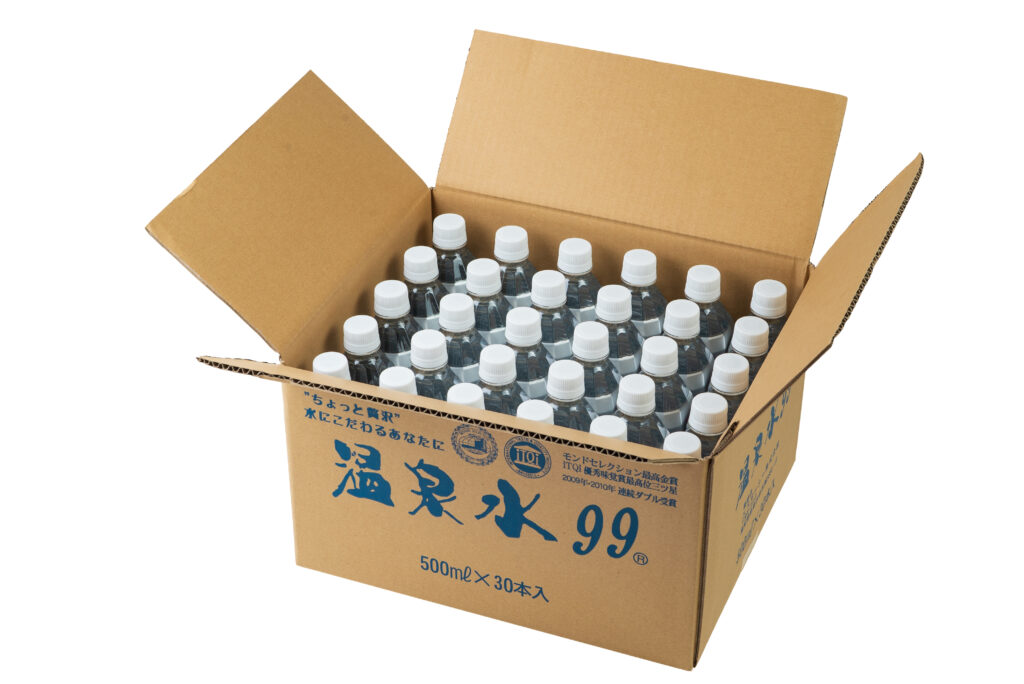 ONSENSUI 99 Japanese alkaline water 500ml bottles 30-pack case for home and personal use